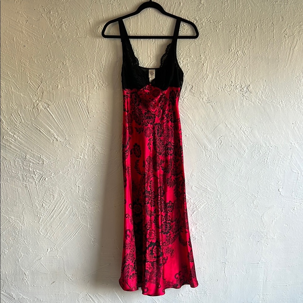 In Bloom Black and Red Floral Dress